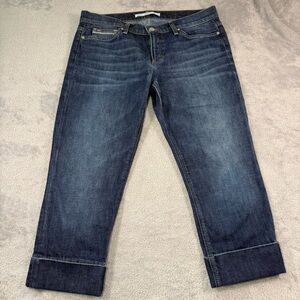 JOE'S JEANS Women's Socialite Kicker Cuffed Capri Jeans Size 30 Dark Wash Denim